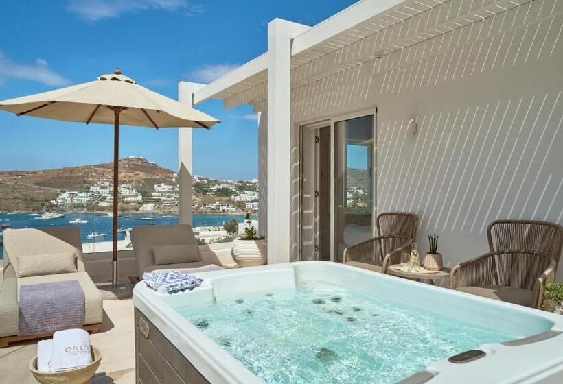 带海景及按摩浴缸标准房间, Once In Mykonos  Designed For Adults