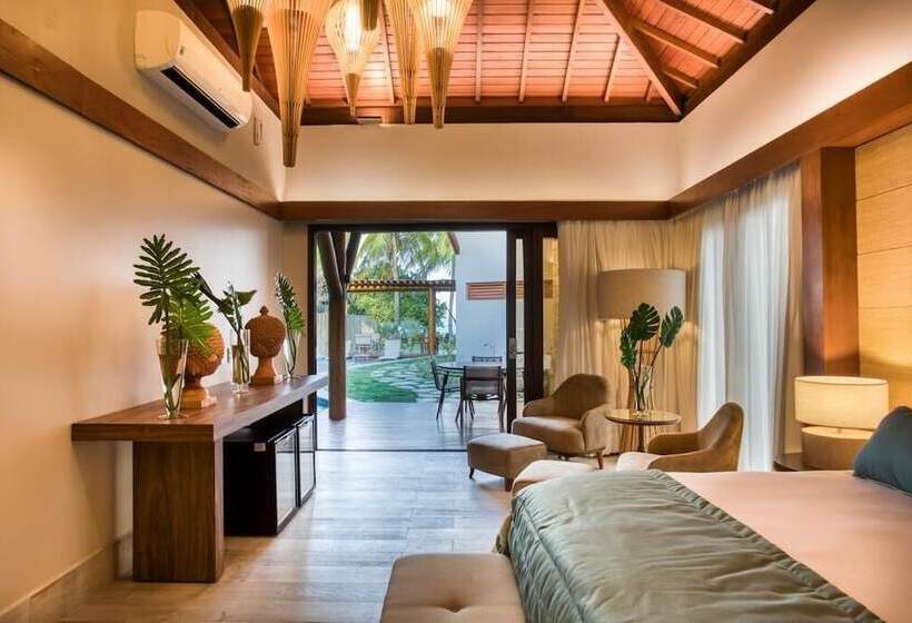 וילה עם חדר שינה אחד ובריכת שחיה, Serrambi Resort