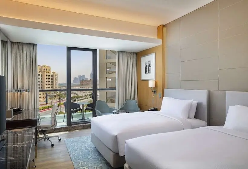 اتاق استاندارد با 2 تخت دوبل, Hilton Dubai Palm Jumeirah