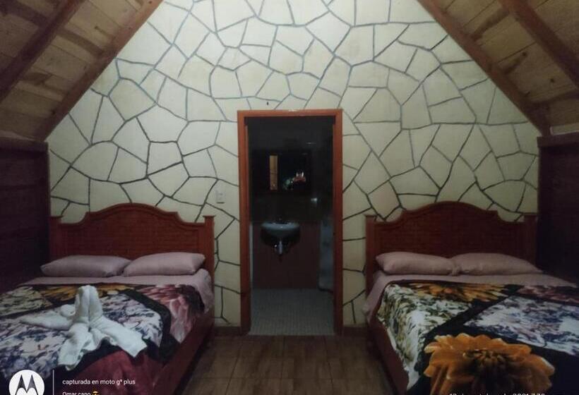 带2个双人床的标准工作室, Cabañas Camino Real