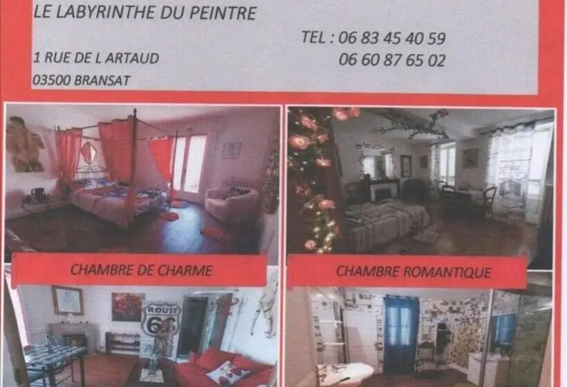 バルコニー付きスタンダードルーム, Chambres D Hôtes Le Labyrinthe Du Peintre