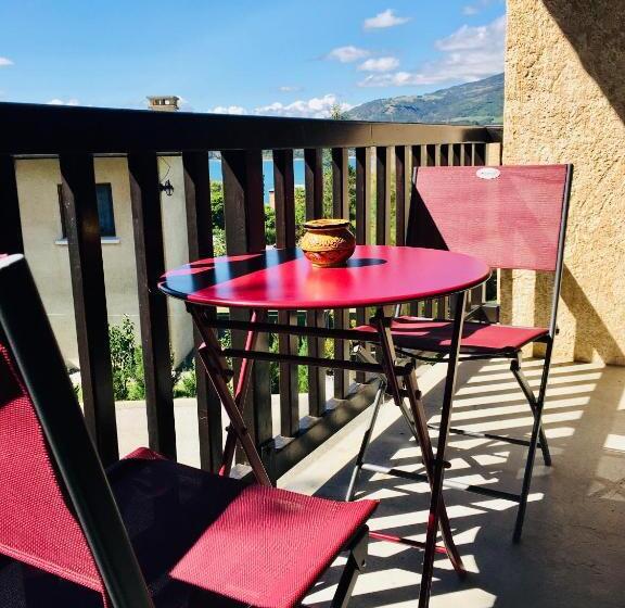 חדר בסיסי עם מרפסת, Hôtel Les Chaumettes