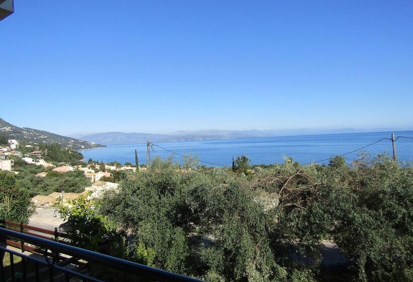 شقة غرفتين مطلة على البحر, Barbati Beach Apartments