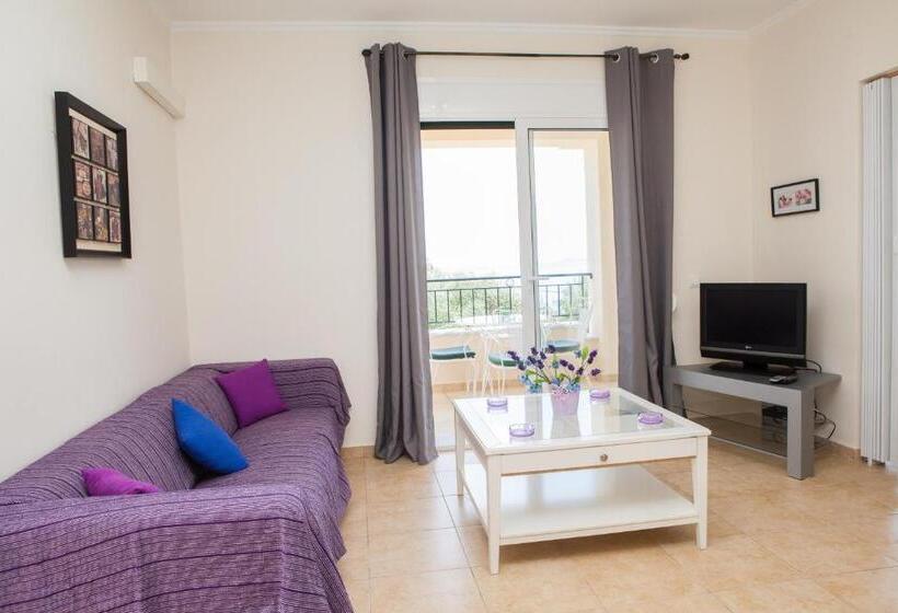 شقة غرفتين مطلة على البحر, Barbati Beach Apartments