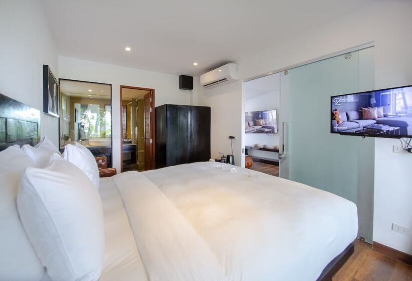 شقة ديلوكس غرفتين نوم مطلة على البحر, Zara Beach Resort Koh Samui