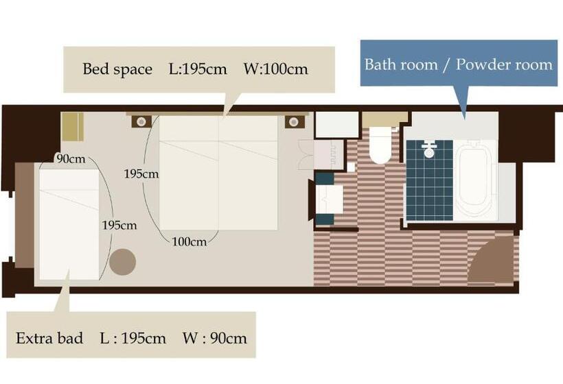 חדר דלוקס לשלושה, Brighton City Osaka Kitahama