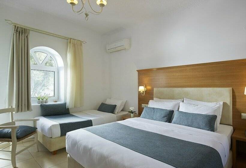 اتاق سه نفره دلوکس با چشم‌انداز باغ, Coriva Beach Hotel & Bungalows