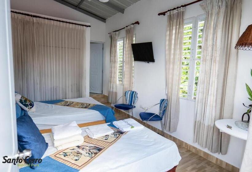 اتاق استاندارد سه تخته با چشمانداز باغ, Santo Cerro Natural Park