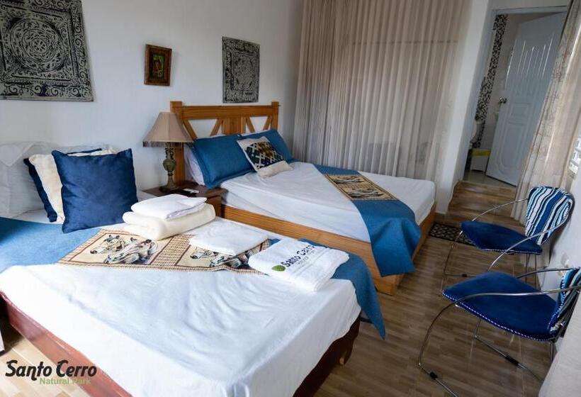 اتاق استاندارد سه تخته با چشمانداز باغ, Santo Cerro Natural Park