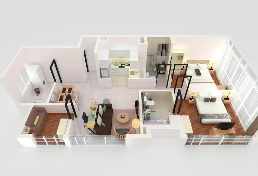 سوئیت 2 خوابه, Parkroyal Serviced Suites Kuala Lumpur