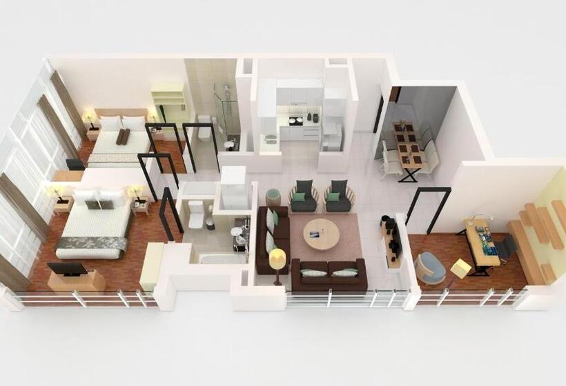 سوئیت پریمیوم 2 خوابه, Parkroyal Serviced Suites Kuala Lumpur