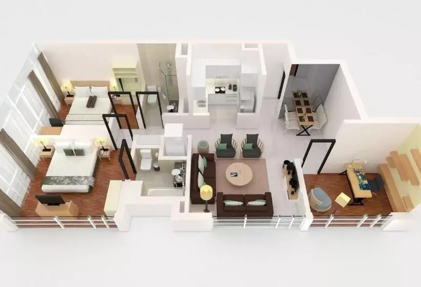 سوئیت پریمیوم 2 خوابه, Parkroyal Serviced Suites Kuala Lumpur