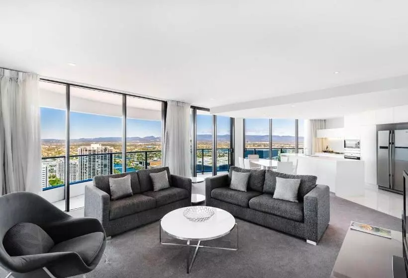 آپارتمان 2 خوابه با چشم‌انداز دریا, Peppers Broadbeach