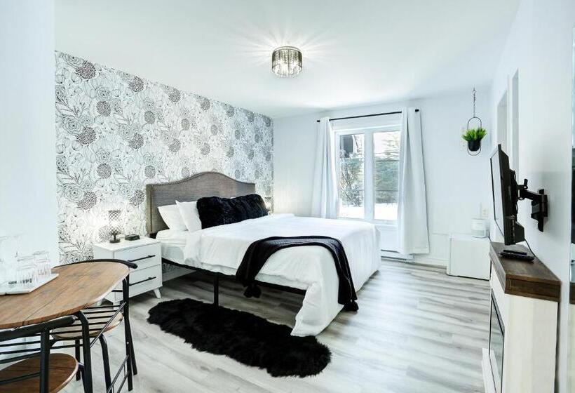 חדר דחוקס עם מיטת קינג, Le 900 Tremblant Inn Cafe And Bistro