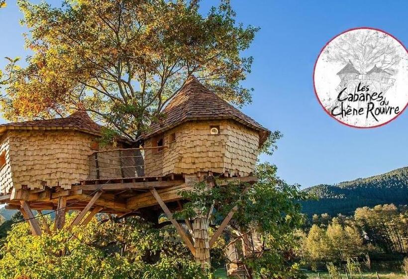 标准间带露台, Gaïa   Les Cabanes Du Chêne Rouvre