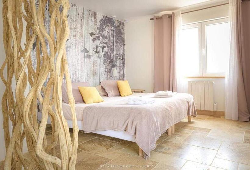Апартаменты 1 Спальня Вид на Сад, Chambres D Hôtes La Mascrabiere Bed & Spa