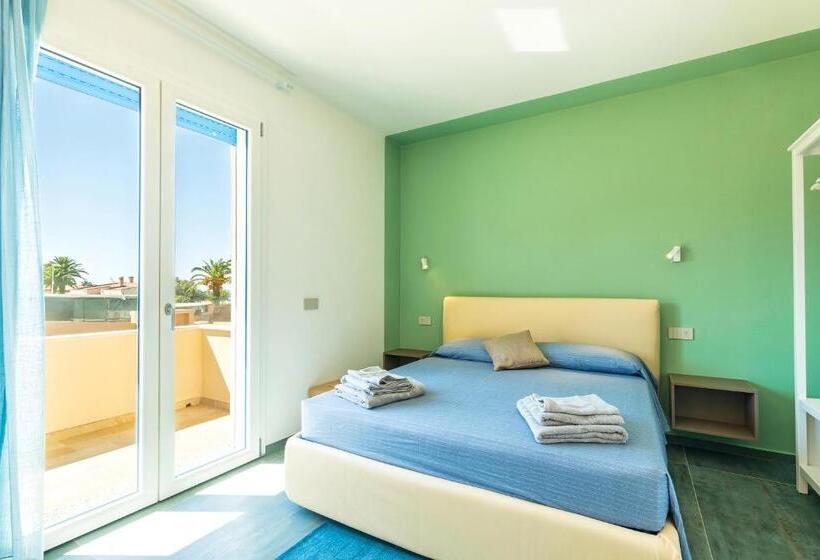 חדר סטנדרט נוף לגינה, Affittacamere Resort Beach San Gemiliano