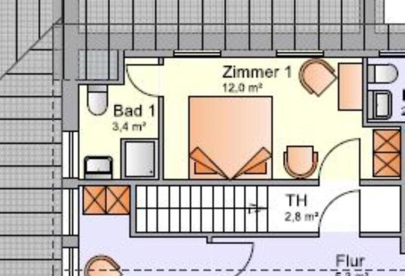 가든 전망 싱글룸, Landhaus Altebrücke