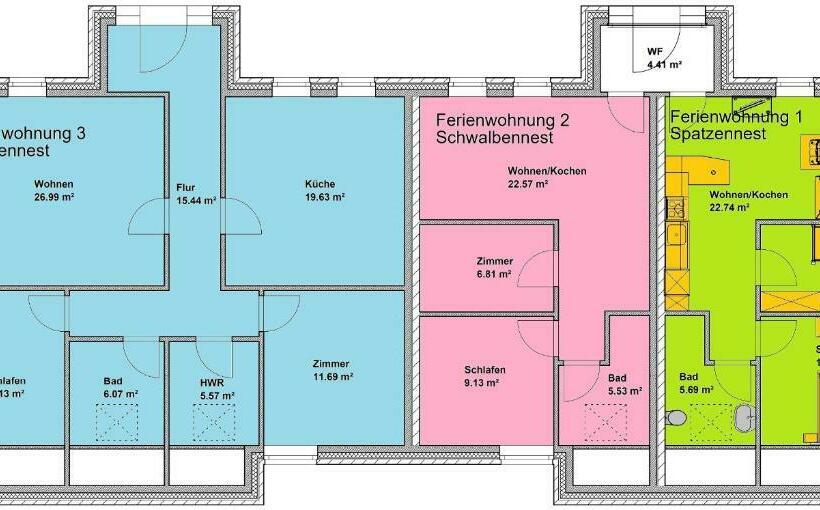 침실 1개 테라스 아파트, Landhaus Altebrücke