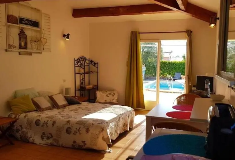 プールビュースタンダードステューディオ, Le Mas De Cocagne Gite Et Chambre D Hôte Piscine Et Spa