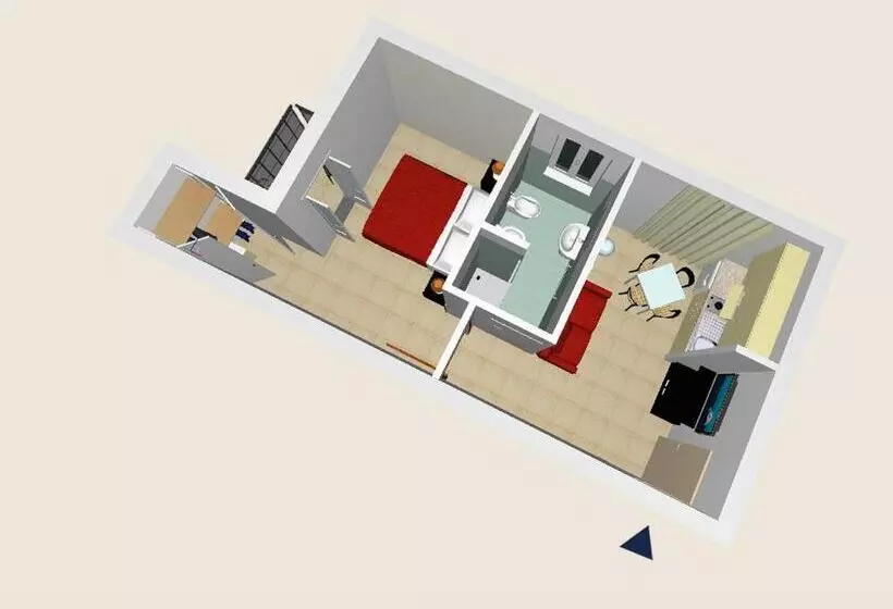 １ベッドルームアパートメント, Residence Roxy