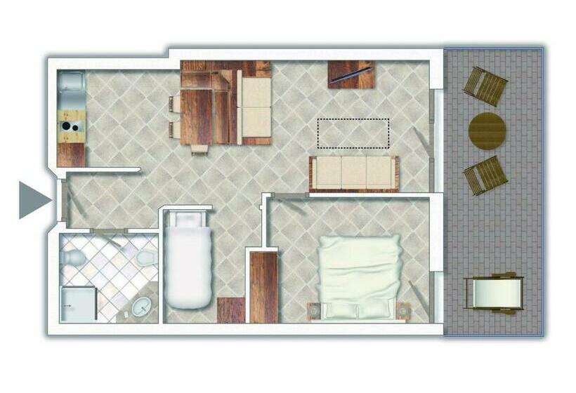 شقة غرفة واحدة, Residence Club Ponte Di Legno