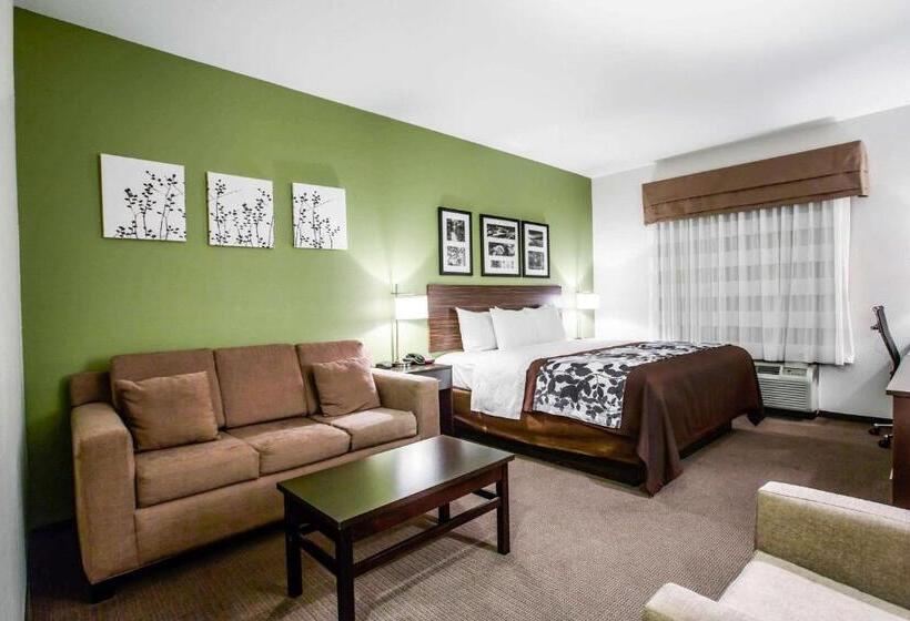 מיטת קינג בסוויטה, Sleep Inn & Suites Marion  Military Institute