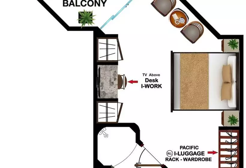 Deluxe-huone, Pacific Club Resort