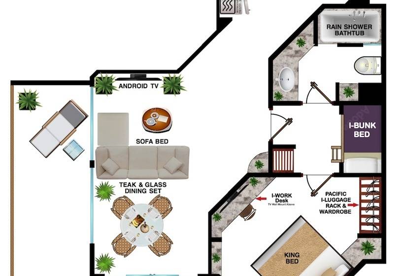 Апартаменты Executive 1 Спальня, Pacific Club Resort