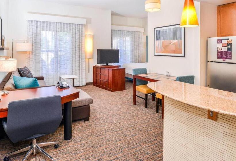 带大床的标准工作室, Residence Inn Waynesboro