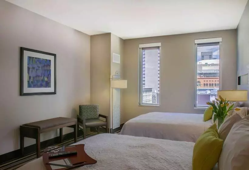 ２ダブルベッドのスタンダードルーム, Hampton Inn & Suites Denver Downtownconvention Center