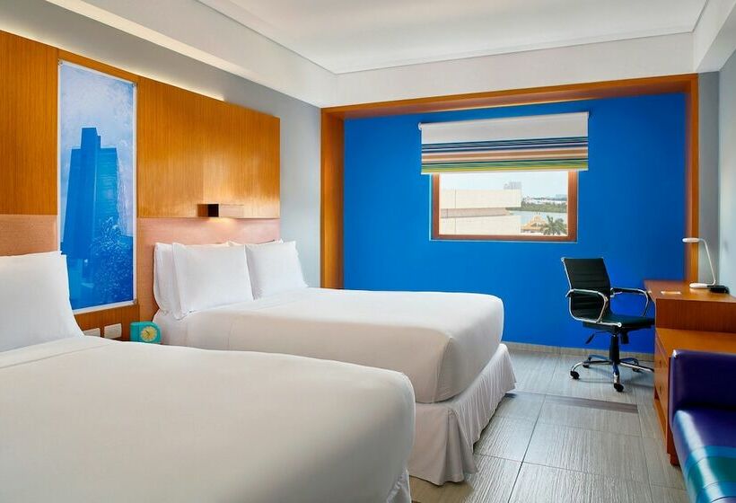 غرفه قياسيه سريرين مزدوجين, Aloft Cancun