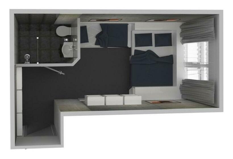 غرفة قياسية ثلاثية, Cubby