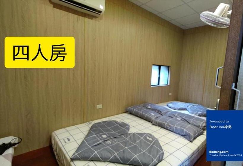 اتاق استاندارد چهارنفره با سرویس بهداشتی مشترک, Beer Inn綠島