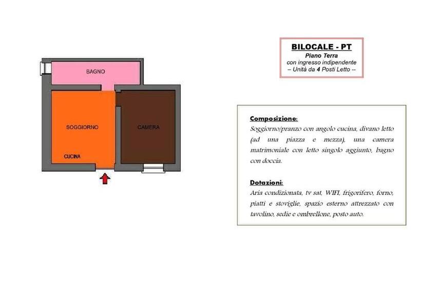 Апартаменты 1 Спальня, Residenza Piccolo Uliveto