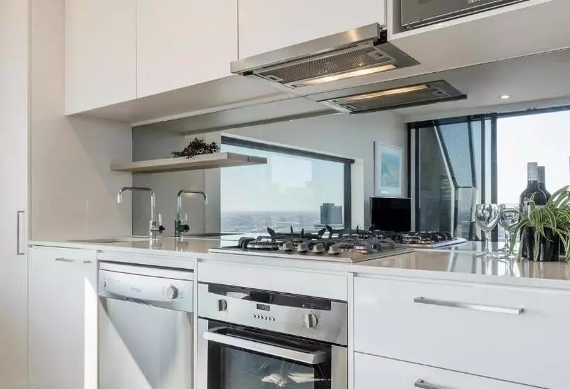 ２ベッドルームのエクゼクティブアパートメント, Oaks Melbourne On William Suites