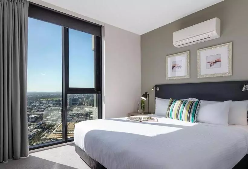 ２ベッドルームのエクゼクティブアパートメント, Oaks Melbourne On William Suites