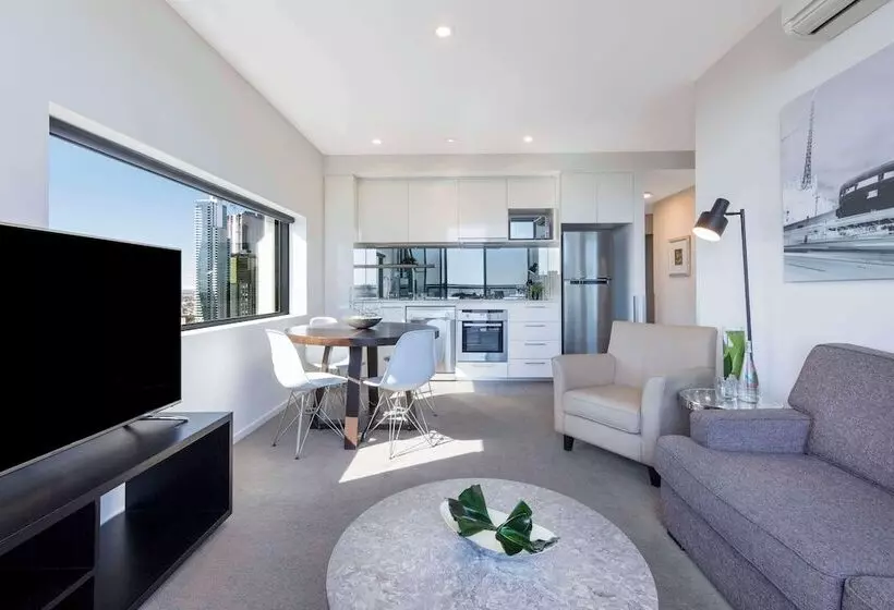 ２ベッドルームのエクゼクティブアパートメント, Oaks Melbourne On William Suites