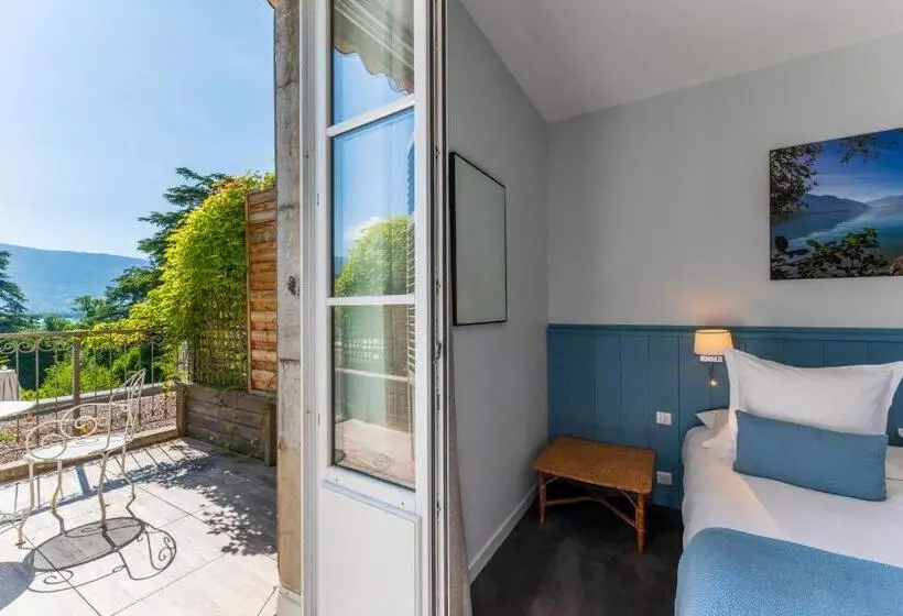 Deluxe-huone Järvinäkymä, Hôtel Beau Site Talloires B Spa