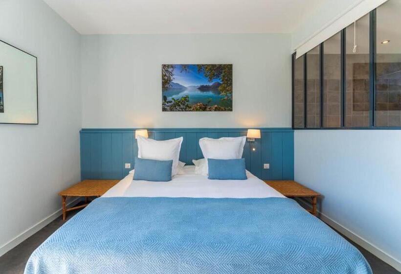 חדר דלוקס נוף לאגם, Hôtel Beau Site Talloires B Spa