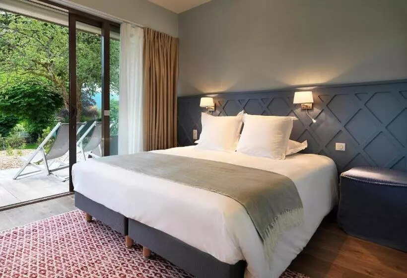 Deluxe-huone Järvinäkymä, Hôtel Beau Site Talloires B Spa