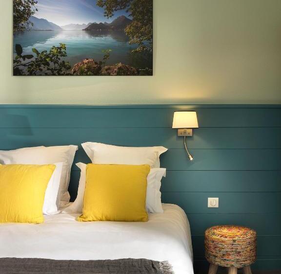 חדר דלוקס נוף לאגם, Hôtel Beau Site Talloires B Spa