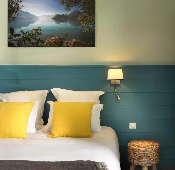 Deluxe-huone Järvinäkymä, Hôtel Beau Site Talloires B Spa