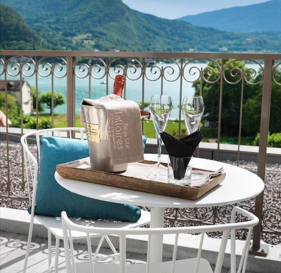 חדר דלוקס נוף לאגם, Hôtel Beau Site Talloires B Spa