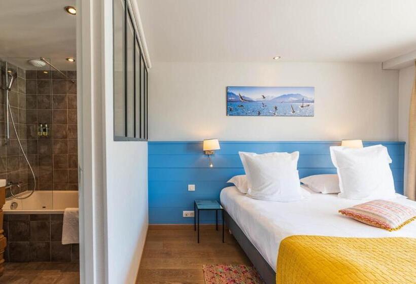 חדר דלוקס נוף לאגם, Hôtel Beau Site Talloires B Spa