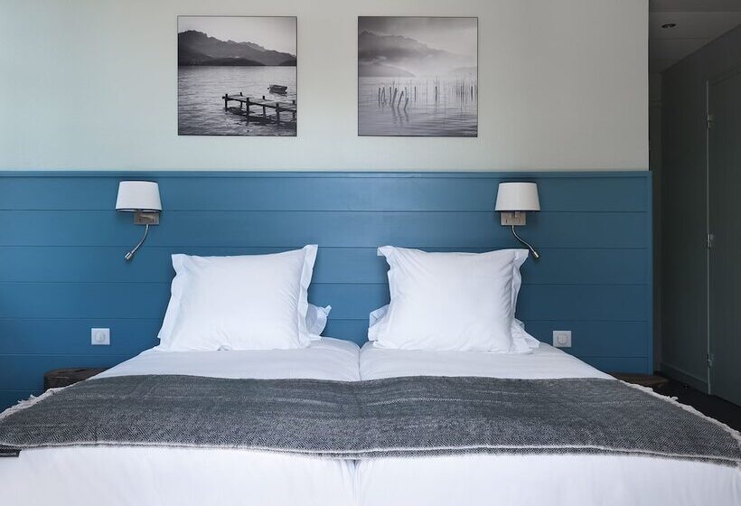 חדר דלוקס נוף לאגם, Hôtel Beau Site Talloires B Spa