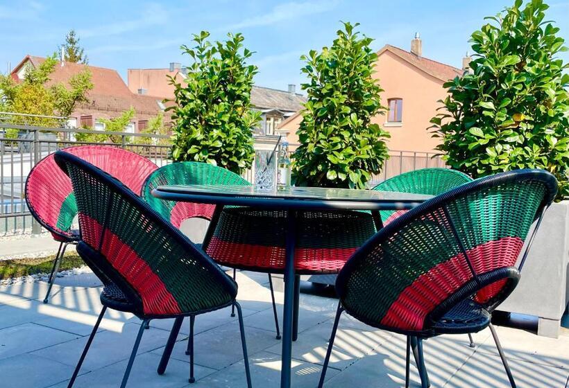 テラス付き１ベッドルームアパートメント, Zeitwohnhaus Suite Hotel & Serviced Apartments
