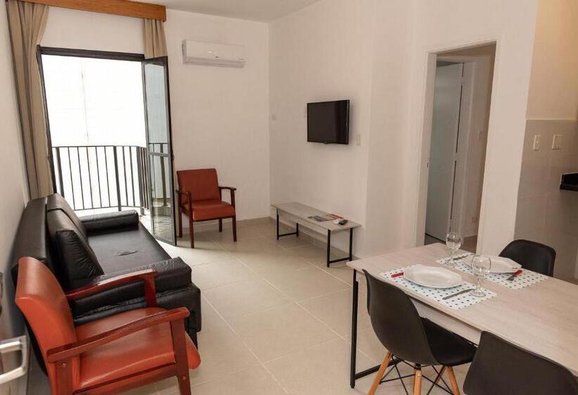 Appartement met 1 Slaapkamer en Balkon, Flat Gonzaga Praia