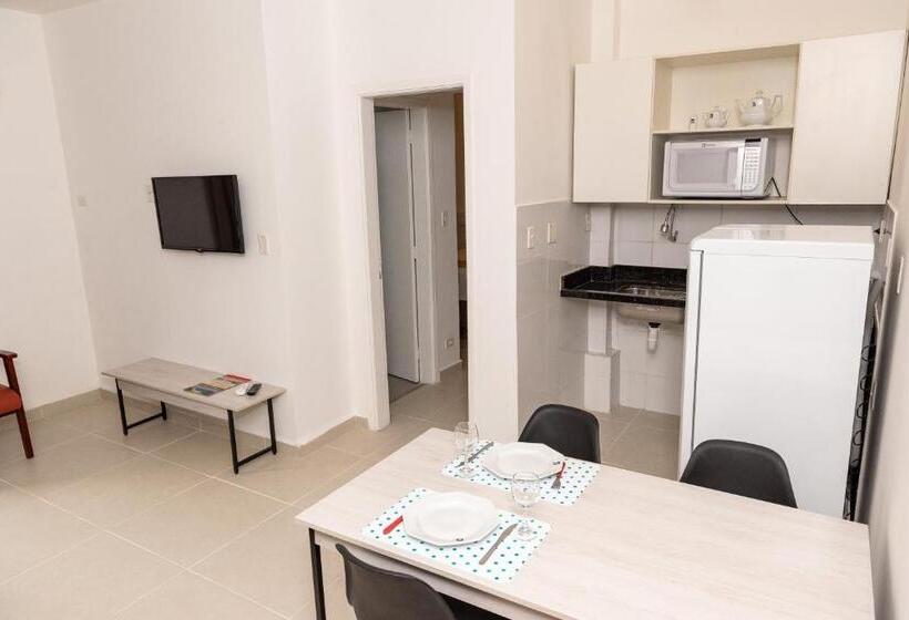 Appartement met 1 Slaapkamer en Balkon, Flat Gonzaga Praia