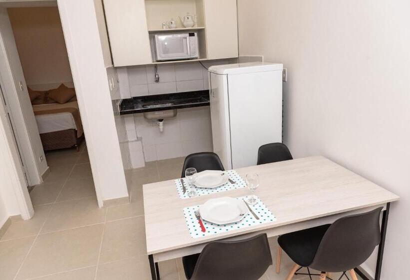 Appartement met 1 Slaapkamer en Balkon, Flat Gonzaga Praia